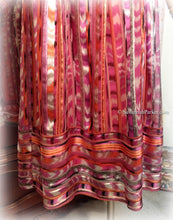 Load image into Gallery viewer, Vintage Vivid Pink Coral Metallic Boho 70s 80s Silk Dress / The Silk Farm Designed by Icinoo / Glittering Gold Threads / Matching Silk Slip
