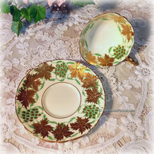 Load image into Gallery viewer, Stunning Vintage Royal Stafford La Vigne D&#39;Or English Bone China Cup and Saucer set - Heavy Gold Gilding - Rich Detailed Design
