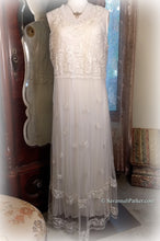 Load image into Gallery viewer, SOLD Exquisite Vintage April Cornell - Elegant White Appliqued Lace and Rayon Chiffon - Summer Wedding - Garden Party Tea Dress - New w/out Tags

