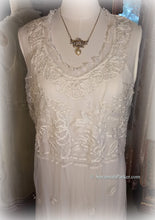 Load image into Gallery viewer, SOLD Exquisite Vintage April Cornell - Elegant White Appliqued Lace and Rayon Chiffon - Summer Wedding - Garden Party Tea Dress - New w/out Tags
