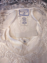 Load image into Gallery viewer, SOLD Exquisite Vintage April Cornell - Elegant White Appliqued Lace and Rayon Chiffon - Summer Wedding - Garden Party Tea Dress - New w/out Tags
