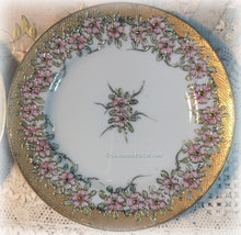 Load image into Gallery viewer, 4 Antique Nagoya Nippon Japanese Gold Moriage Pink Appleblossoms China Tea Plates with Heavy Gold, Handpainted, Wedding Gift, Shabby Chic
