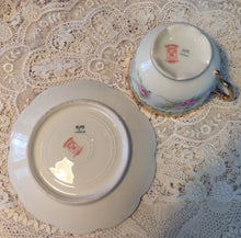Load image into Gallery viewer, SOLD Antique Exquisite Limoges France Big Pink Roses and Applied Gold China Tea Trio, Cup, Saucer, Luncheon Plate ~ Shabby Chic Cottage Chic
