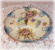 Load image into Gallery viewer, SOLD Antique Rare Vintage Limoges France Blue Ivory Gold 8.5&quot; Plate, Exquisite Colors, Hand Painted, Gold Applied Gilding
