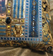 Load image into Gallery viewer, SOLD OUT Antique Style FABULOUS Jeweled Ancient Egyptian Inspired One of a Kind Pillow - Antique Metallic Trims - Antique Egyptian Jeweled Ornaments
