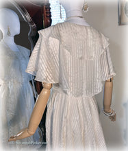 Load image into Gallery viewer, Vintage 70s-80s Ivory Silk Chiffon Dress / The Silk Farm Designed by Icinoo / Multilayered Multi Tiered Bias Skirt / Beach Wedding
