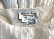Load image into Gallery viewer, Vintage 70s-80s Ivory Silk Chiffon Dress / The Silk Farm Designed by Icinoo / Multilayered Multi Tiered Bias Skirt / Beach Wedding
