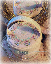 Load image into Gallery viewer, Exquisite Victorian &quot;Birthday Cake&quot; Pink Pastel Silk Ribbon Roses Luxury Case Purse Bag, Antique Lace, Lavish Silk Ribbon Hand Embroidery
