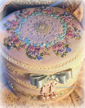 Load image into Gallery viewer, Exquisite Victorian &quot;Birthday Cake&quot; Pink Pastel Silk Ribbon Roses Luxury Case Purse Bag, Antique Lace, Lavish Silk Ribbon Hand Embroidery
