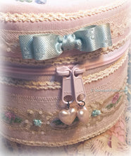 Load image into Gallery viewer, Exquisite Victorian &quot;Birthday Cake&quot; Pink Pastel Silk Ribbon Roses Luxury Case Purse Bag, Antique Lace, Lavish Silk Ribbon Hand Embroidery
