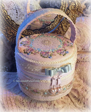 Load image into Gallery viewer, Exquisite Victorian &quot;Birthday Cake&quot; Pink Pastel Silk Ribbon Roses Luxury Case Purse Bag, Antique Lace, Lavish Silk Ribbon Hand Embroidery
