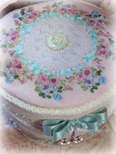 Load image into Gallery viewer, Exquisite Victorian &quot;Birthday Cake&quot; Pink Pastel Silk Ribbon Roses Luxury Case Purse Bag, Antique Lace, Lavish Silk Ribbon Hand Embroidery
