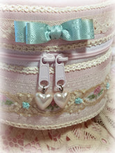 Load image into Gallery viewer, Exquisite Victorian &quot;Birthday Cake&quot; Pink Pastel Silk Ribbon Roses Luxury Case Purse Bag, Antique Lace, Lavish Silk Ribbon Hand Embroidery
