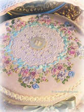 Load image into Gallery viewer, Exquisite Victorian &quot;Birthday Cake&quot; Pink Pastel Silk Ribbon Roses Luxury Case Purse Bag, Antique Lace, Lavish Silk Ribbon Hand Embroidery
